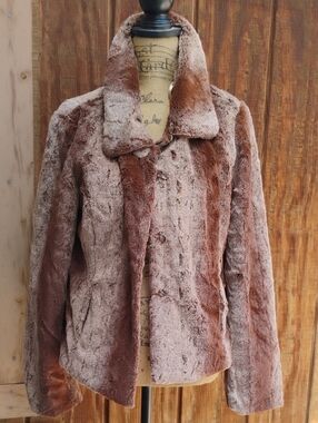 Love Stitch Plush Faux Fur Jacket